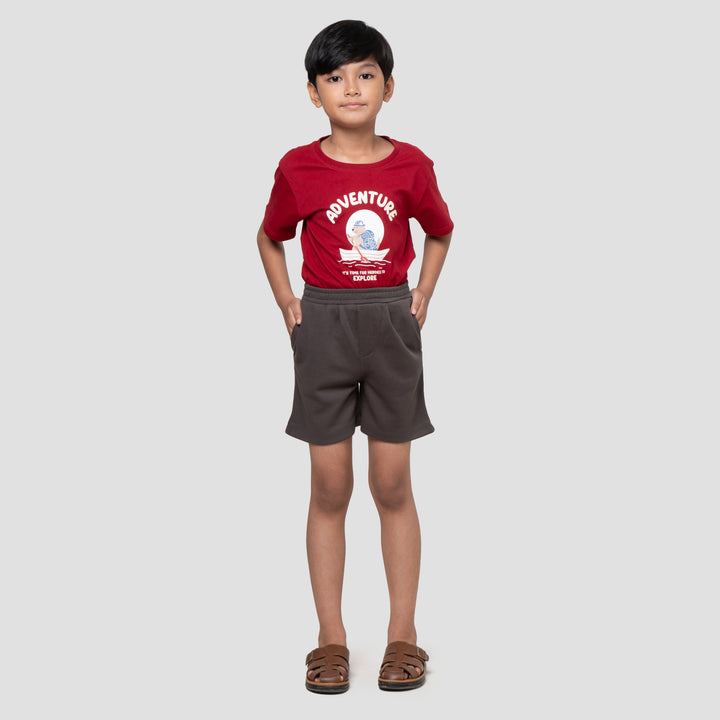 Little M Texture Kantong Celana Pendek Anak Laki-laki