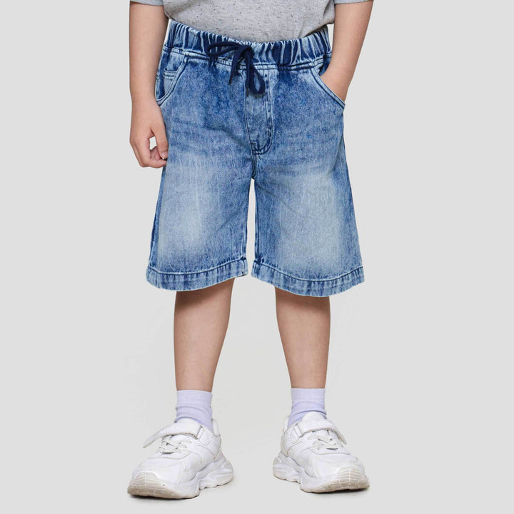 Little M Wash Karet Celana Denim Anak Laki-laki