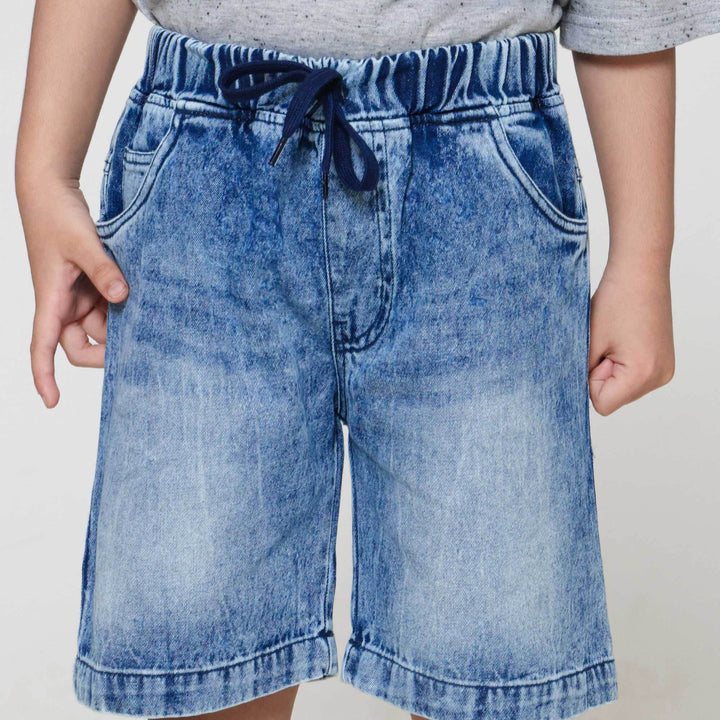 Little M Wash Karet Celana Denim Anak Laki-laki