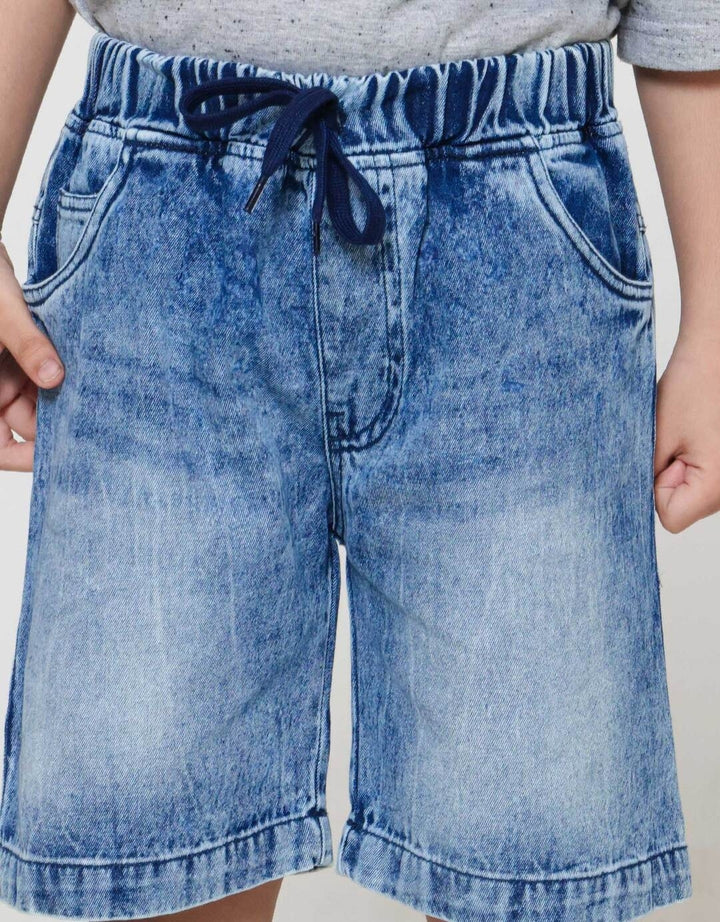 Little M Wash Karet Celana Denim Anak Laki-laki