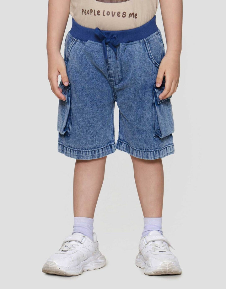 Little M Cargo Celana Denim Anak Laki-laki