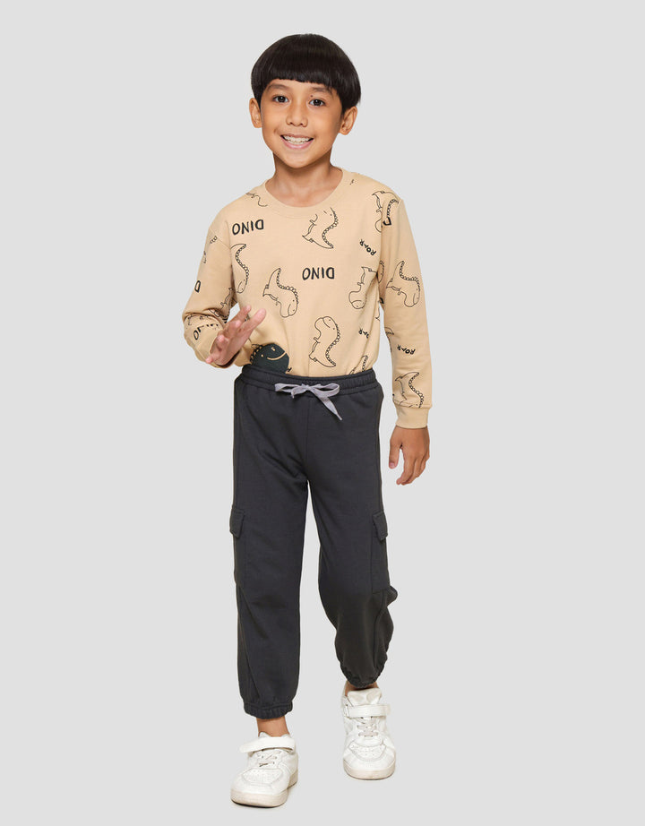 Little M Kantong Crew Celana Jogger Anak Laki-laki