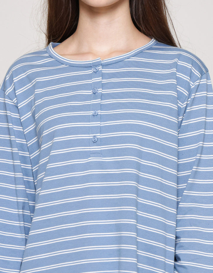 MxM Connexion Full Print Stripe Blouse Wanita