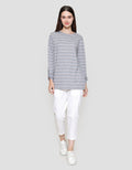 MxM Connexion Dashed Stripe Blouse Wanita
