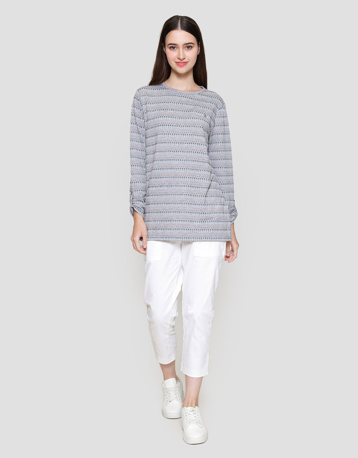 MxM Connexion Dashed Stripe Blouse Wanita