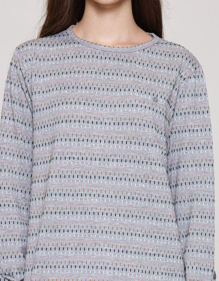 MxM Connexion Dashed Stripe Blouse Wanita