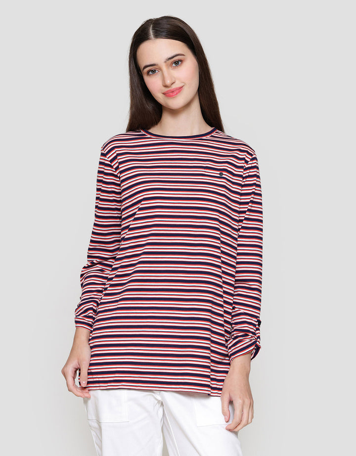 MxM Connexion Full Print Garis Blouse Wanita