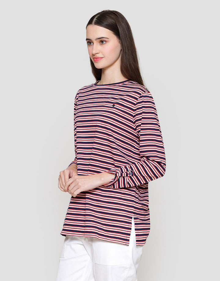 MxM Connexion Full Print Garis Blouse Wanita