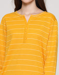 MxM Connexion Stripe V-Neck Blouse Wanita