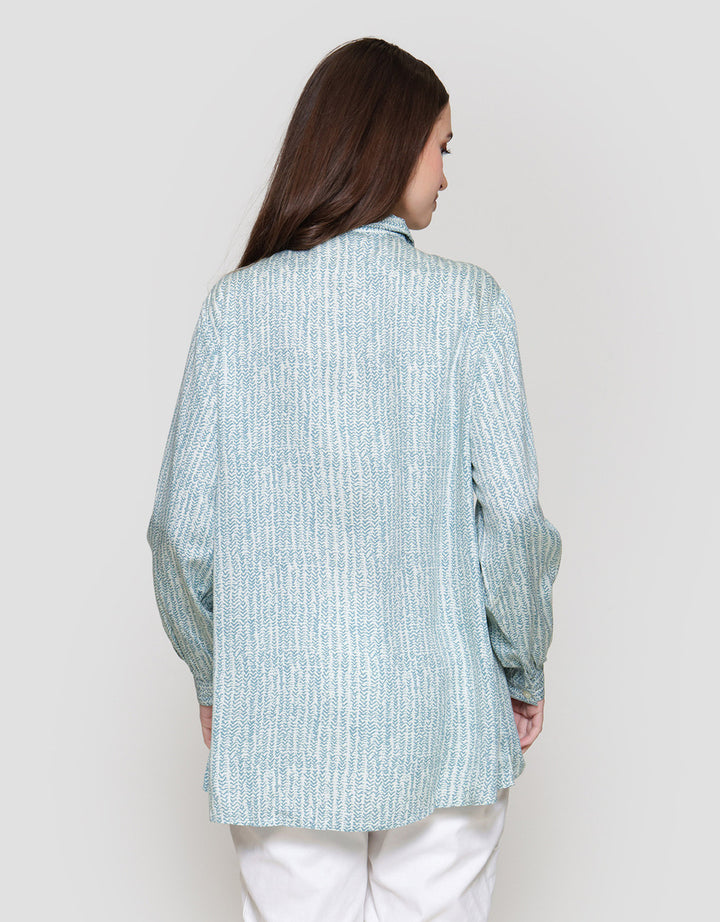 MxM Connexion Motif Full Stripe Blouse Wanita