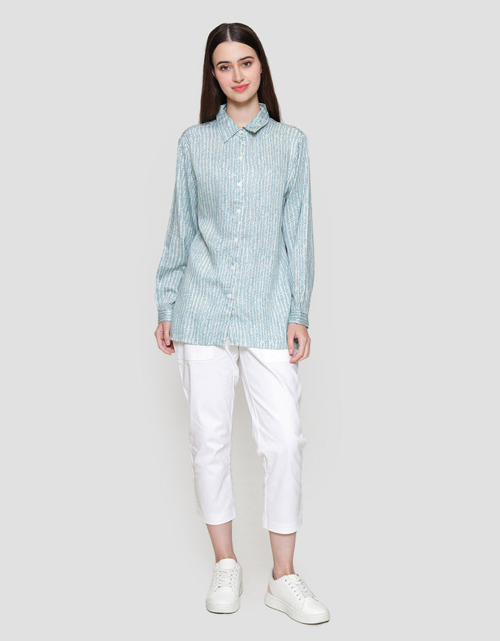 MxM Connexion Motif Full Stripe Blouse Wanita