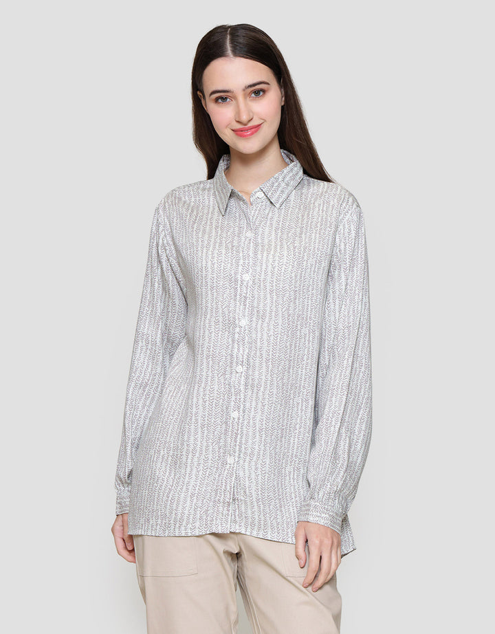 MxM Connexion Motif Garis Blouse Wanita