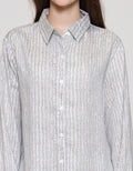 MxM Connexion Motif Garis Blouse Wanita