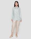 MxM Connexion Motif Full Button Blouse Wanita