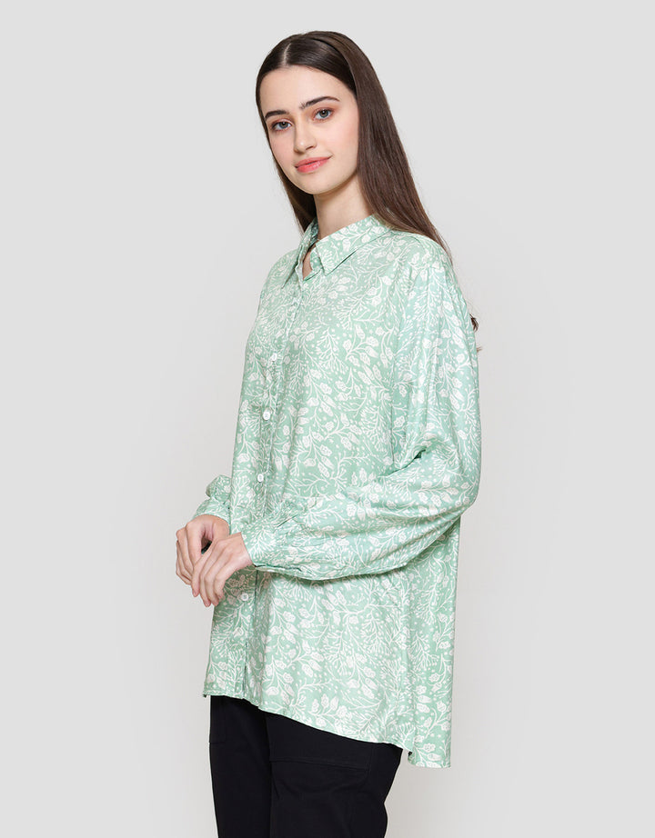 MxM Connexion Motif Full Print Leaf Blouse Wanita