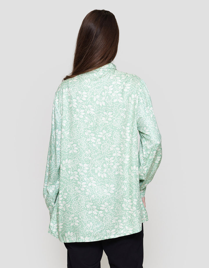 MxM Connexion Motif Full Print Leaf Blouse Wanita