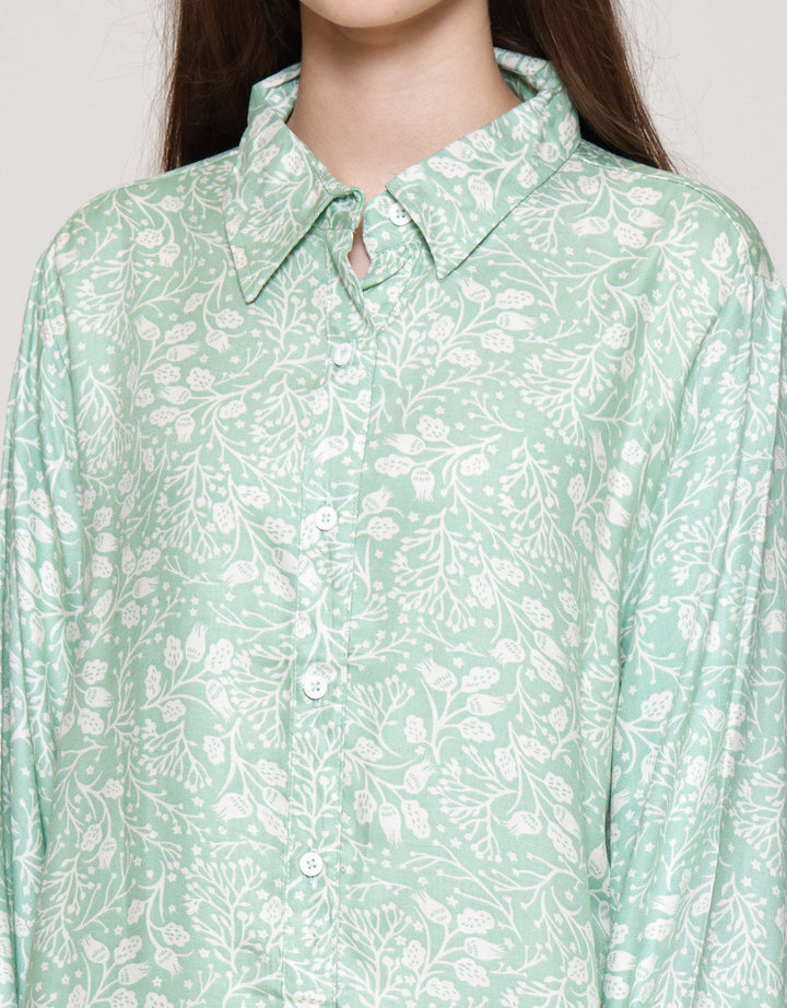 MxM Connexion Motif Full Print Leaf Blouse Wanita