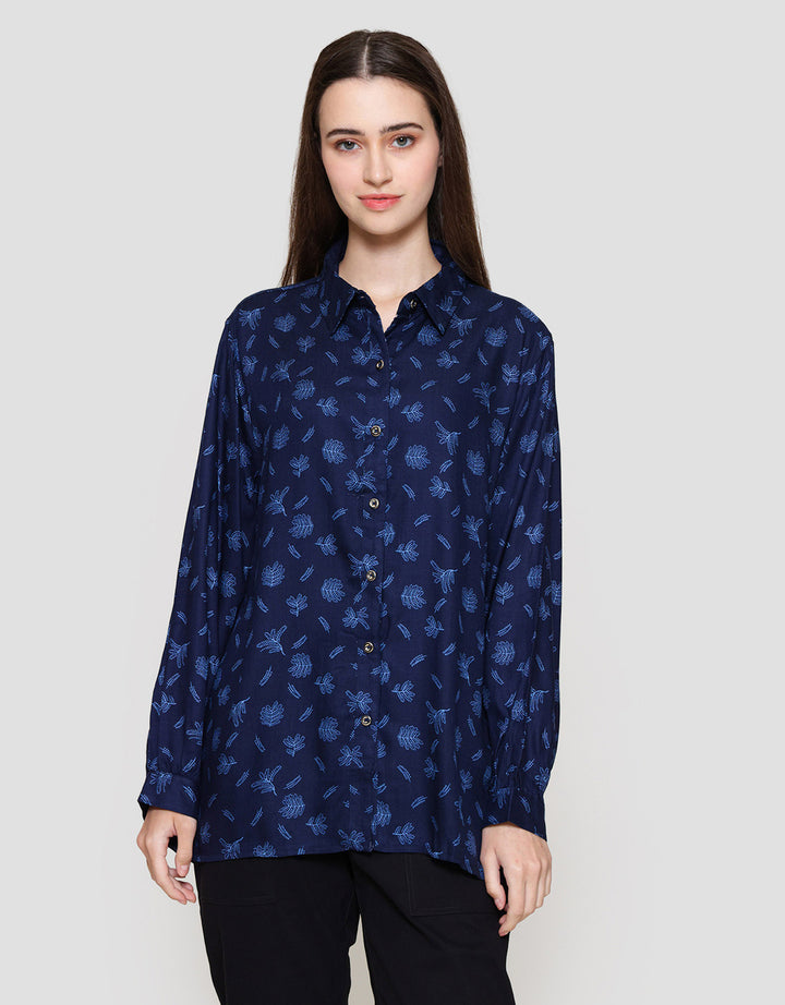 MxM Connexion Motif Print Leaf Blouse Wanita