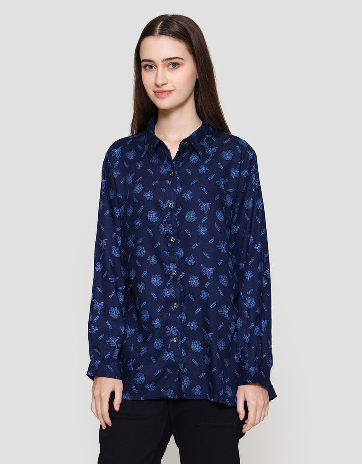 MxM Connexion Motif Print Leaf Blouse Wanita