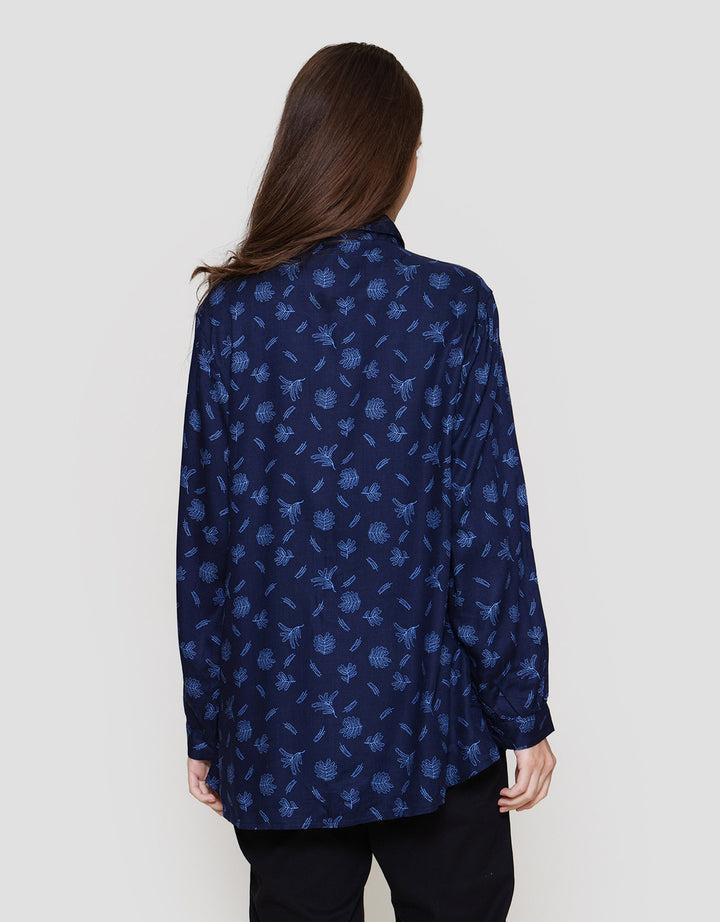 MxM Connexion Motif Print Leaf Blouse Wanita