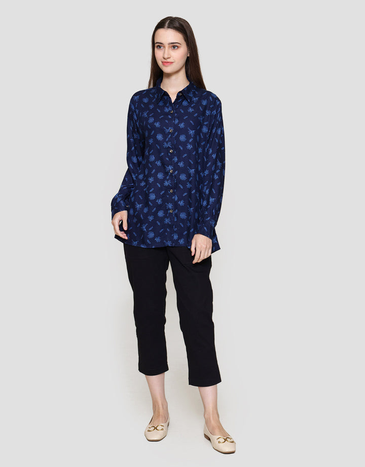 MxM Connexion Motif Print Leaf Blouse Wanita