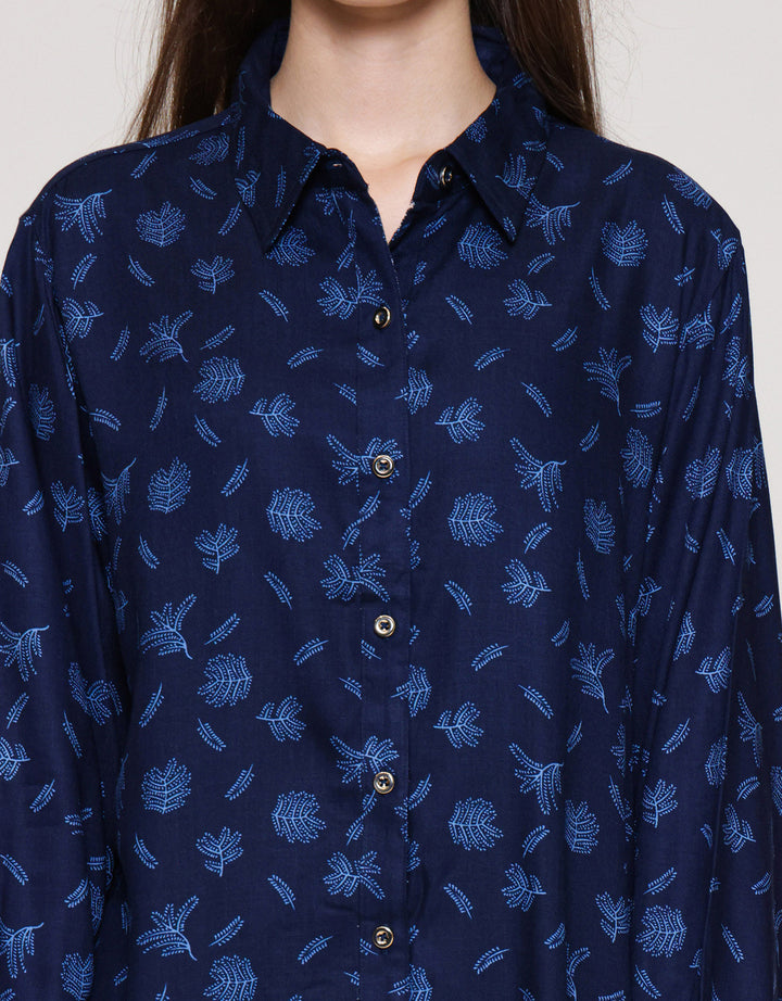 MxM Connexion Motif Print Leaf Blouse Wanita