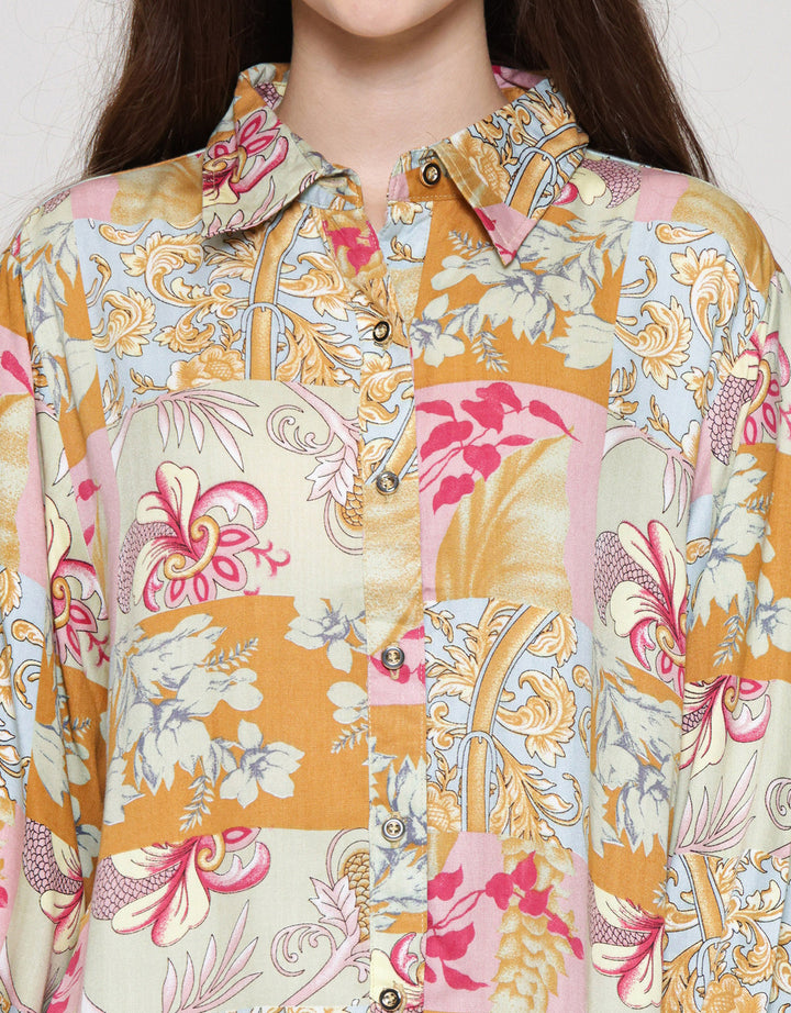 MxM Connexion Motif Floral Blouse Wanita