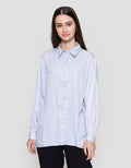 MxM Connexion Full Print Stripe Blouse Wanita