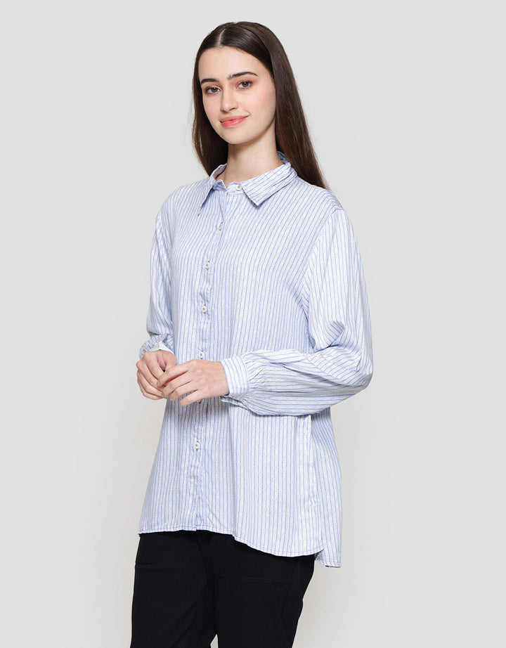 MxM Connexion Full Print Stripe Blouse Wanita