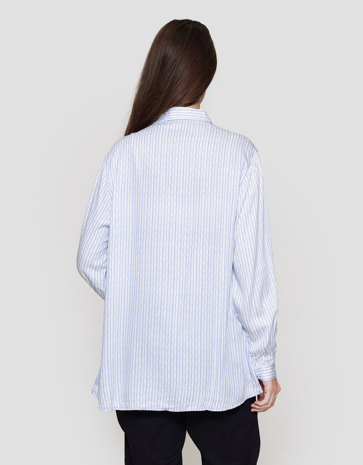 MxM Connexion Full Print Stripe Blouse Wanita