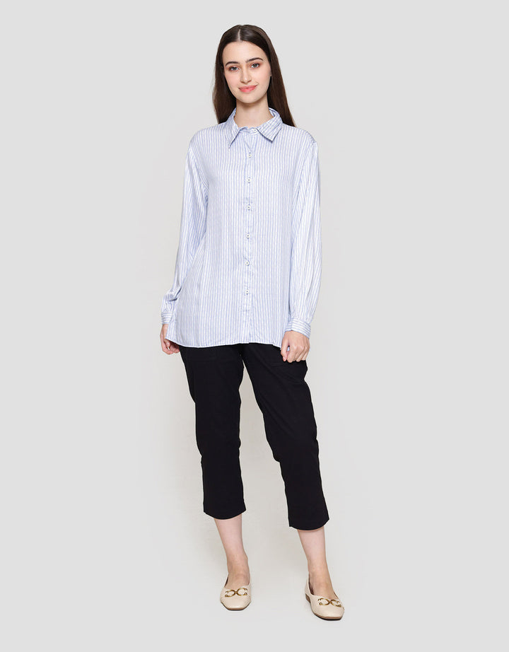 MxM Connexion Full Print Stripe Blouse Wanita