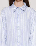 MxM Connexion Full Print Stripe Blouse Wanita