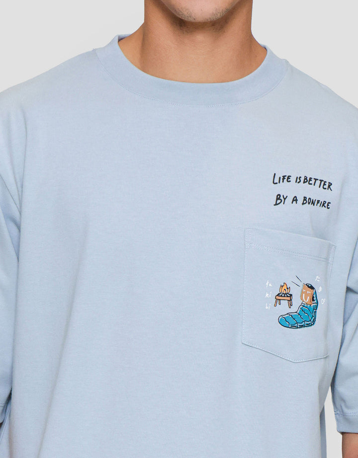Suko Pocket Life Is Better Kaos Oversize Pria