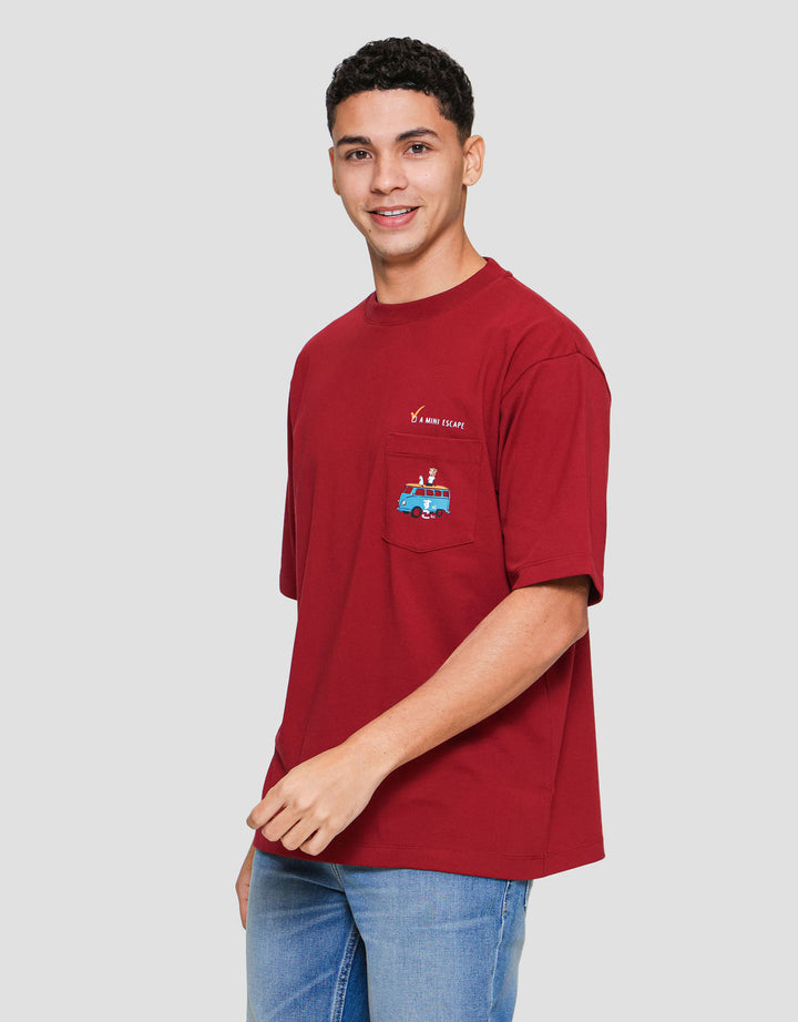 Suko Pocket Mini Escape Kaos Oversize Pria