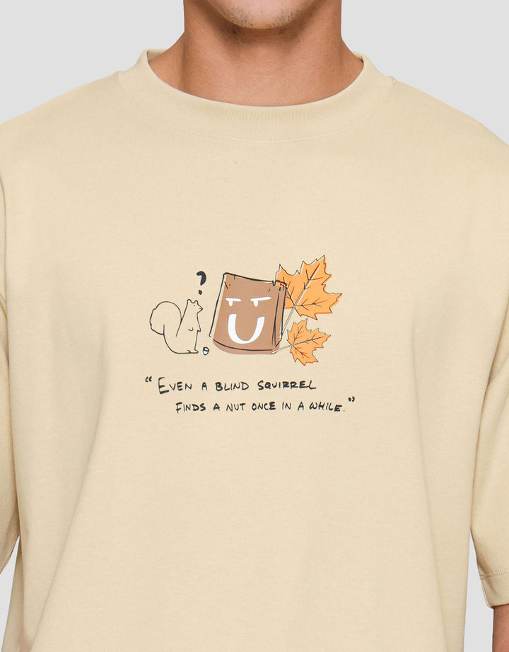 Suko Graphic Leaf Kaos Oversize Pria