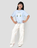 Character Pita Print Cool Vibes Kaos Anak Perempuan