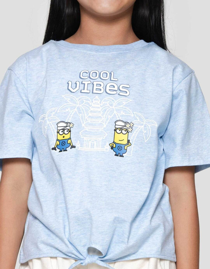 Character Pita Print Cool Vibes Kaos Anak Perempuan