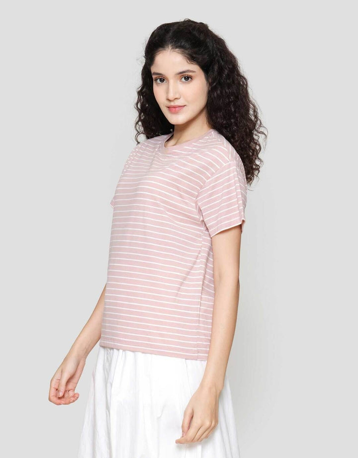 Connexion Stripe Tipe Kaos Wanita