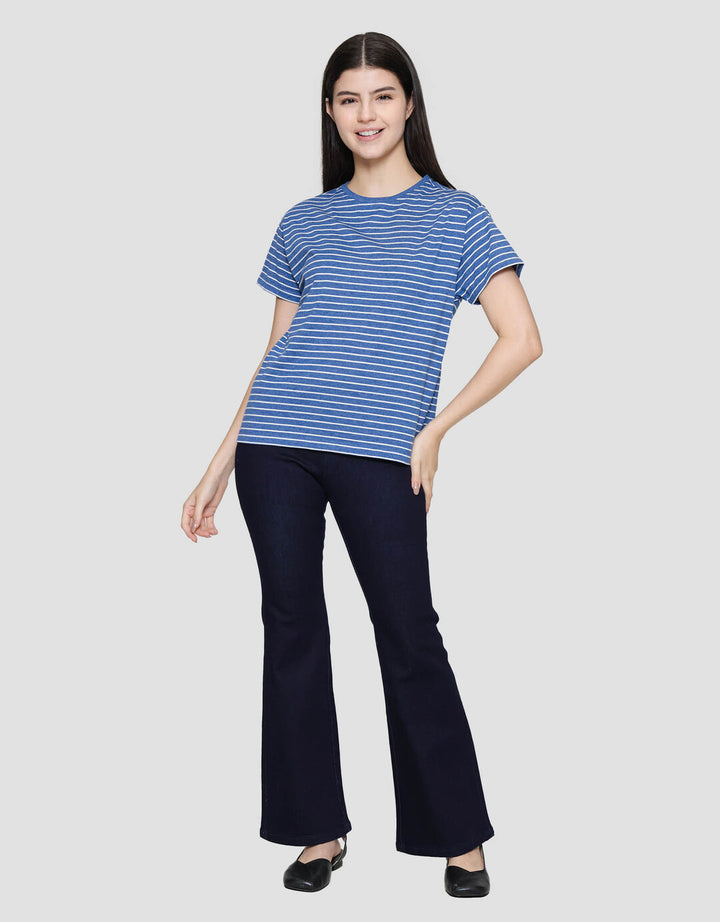 Connexion Stripe Tipe Kaos Wanita