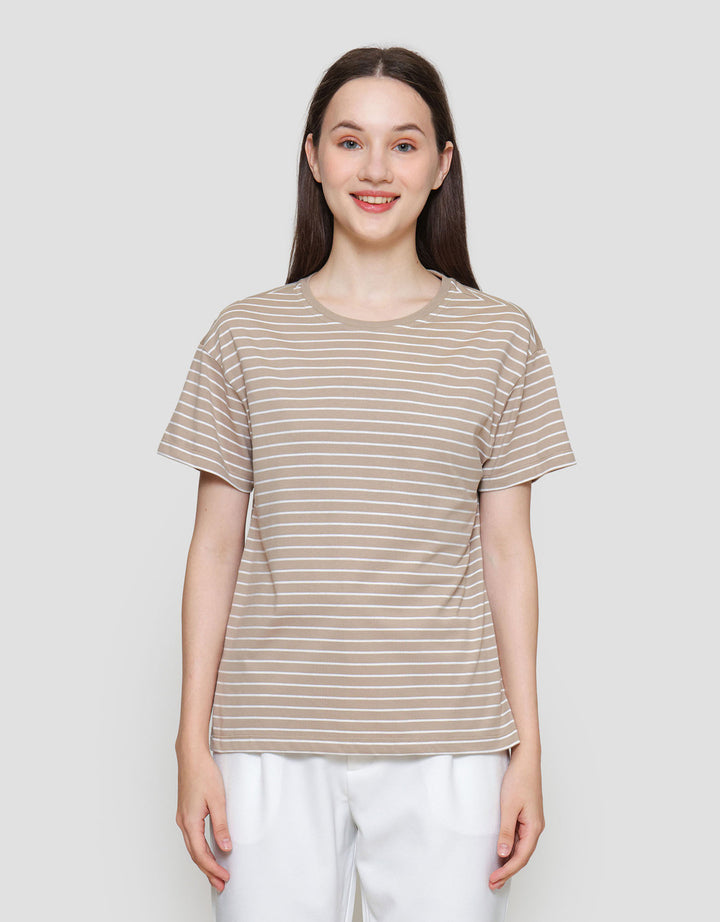 Connexion Stripe Tipe Kaos Wanita