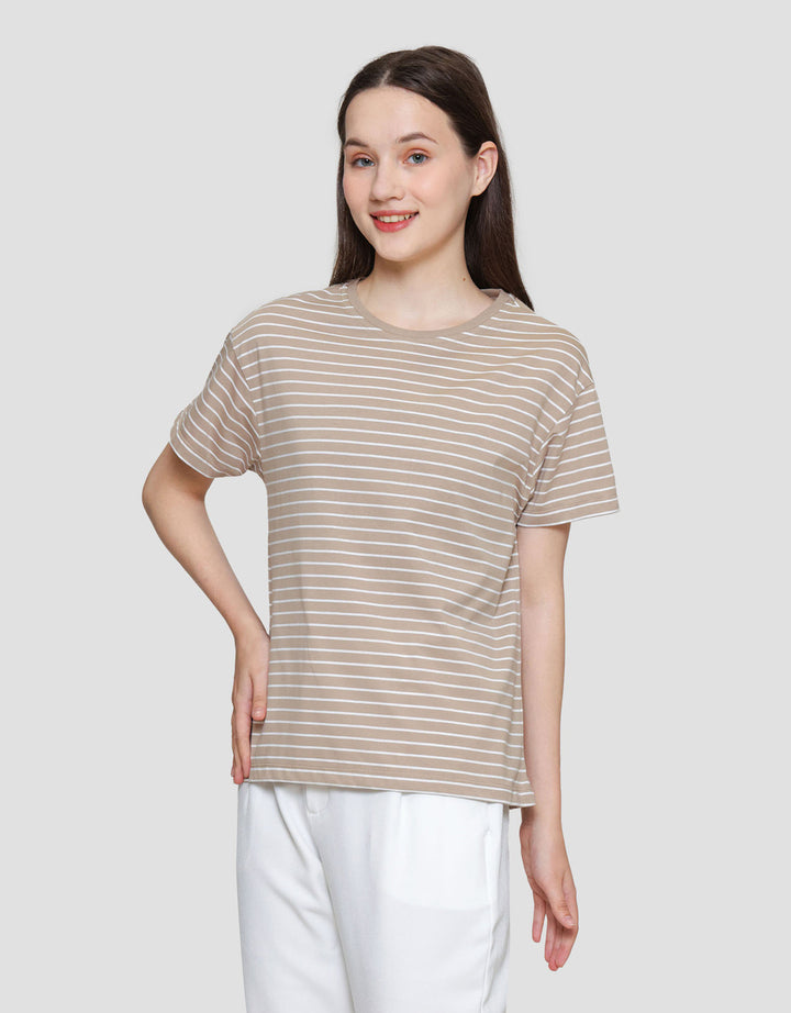 Connexion Stripe Tipe Kaos Wanita