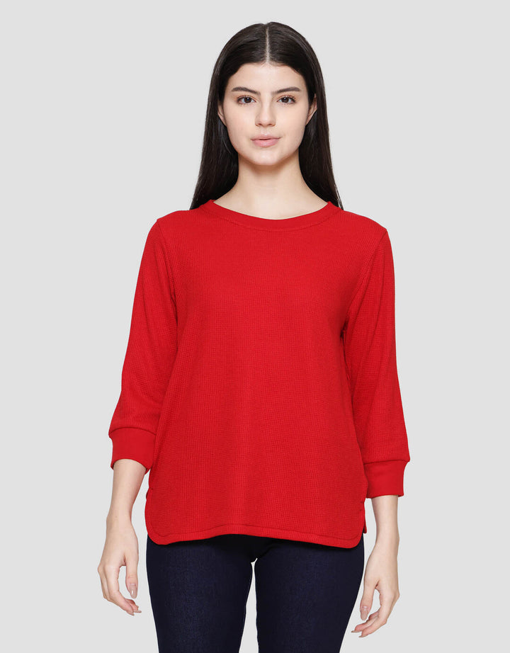 Connexion Waffle Plain Kaos Wanita
