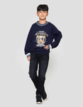 Nevada Knit Contrast Rib Print Bear Sweater Anak Laki-laki