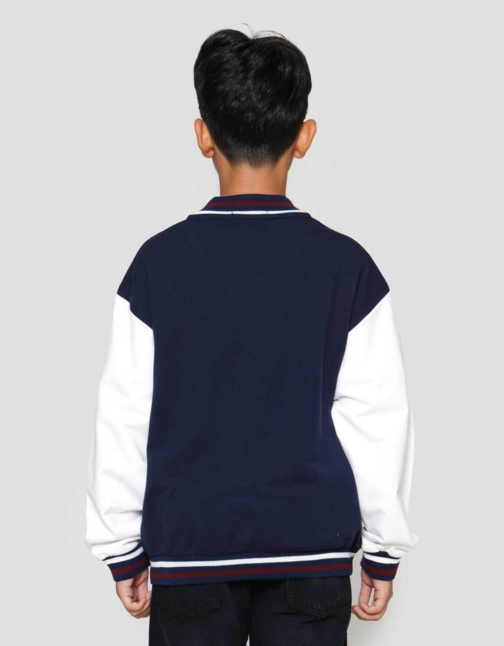 Nevada Knit Varsity Aplikasi Bear Jaket Anak Laki-laki