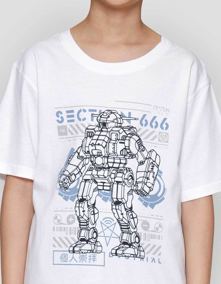 Nevada Print Robot Kaos Anak Laki-laki