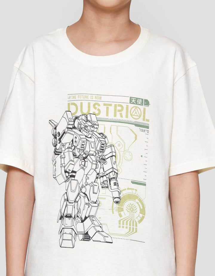 Nevada Print Robot Dustrial Kaos Anak Laki-laki