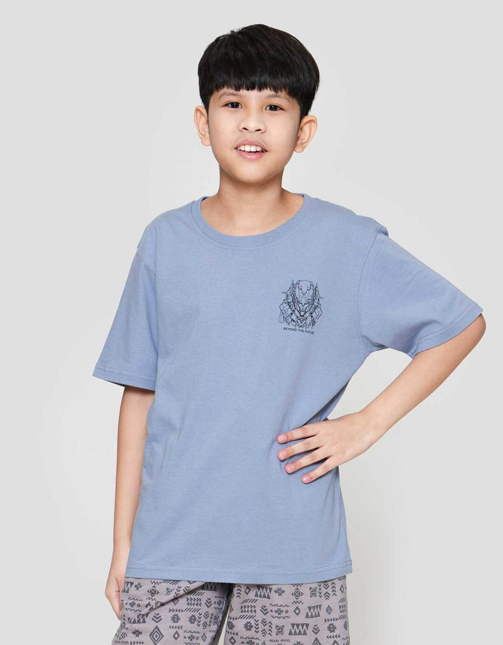 Nevada Two Sided Print Robot Subject Zero Kaos Anak Laki-laki