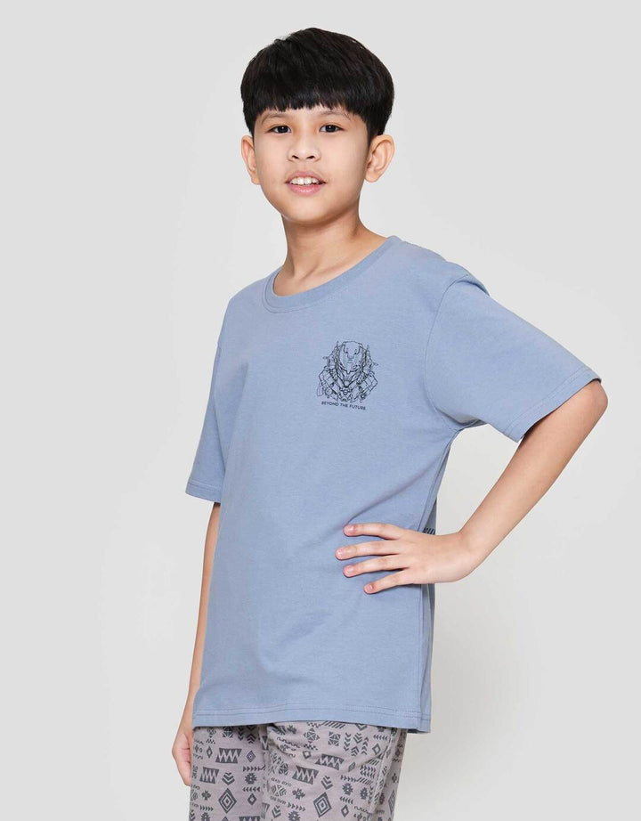 Nevada Two Sided Print Robot Subject Zero Kaos Anak Laki-laki