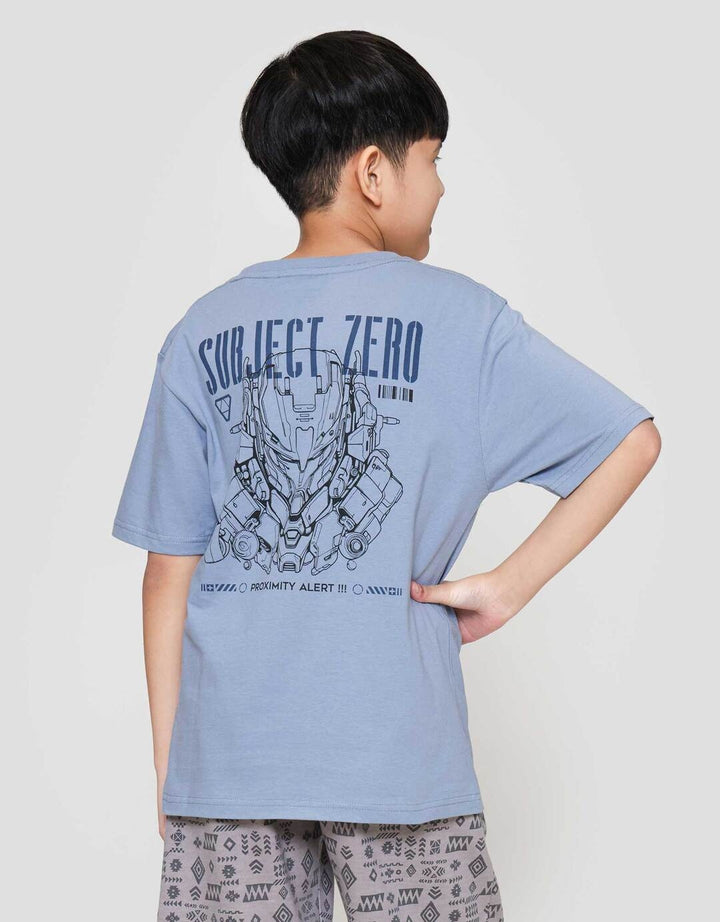 Nevada Two Sided Print Robot Subject Zero Kaos Anak Laki-laki