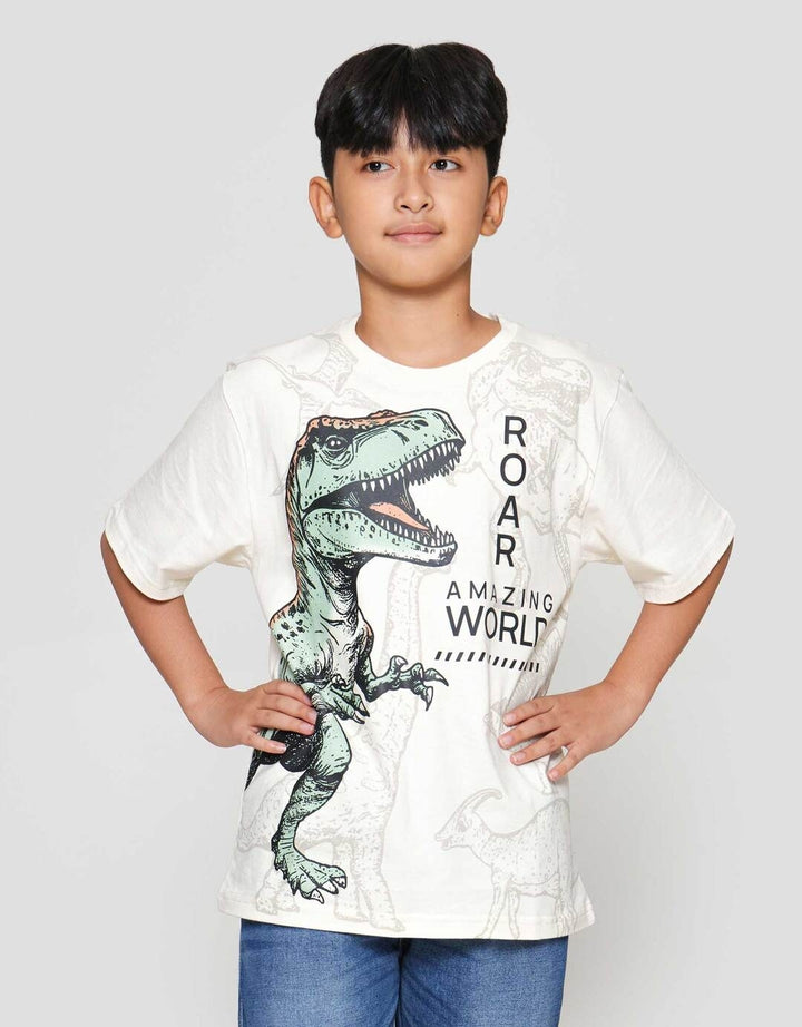 Nevada Print Dino Roar Kaos Anak Laki-laki